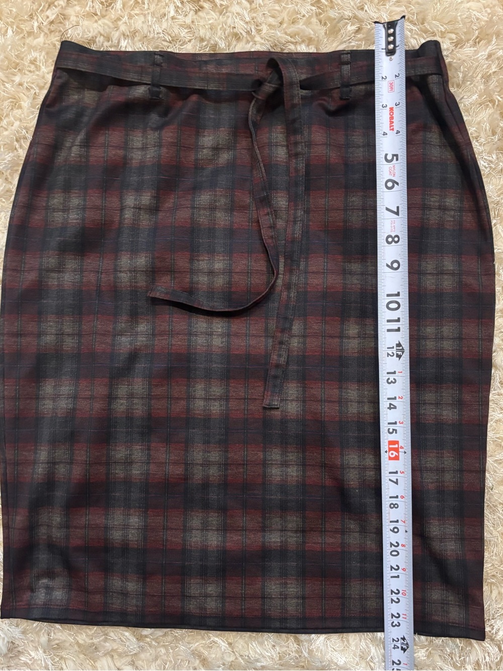Plaid Midi Skirt